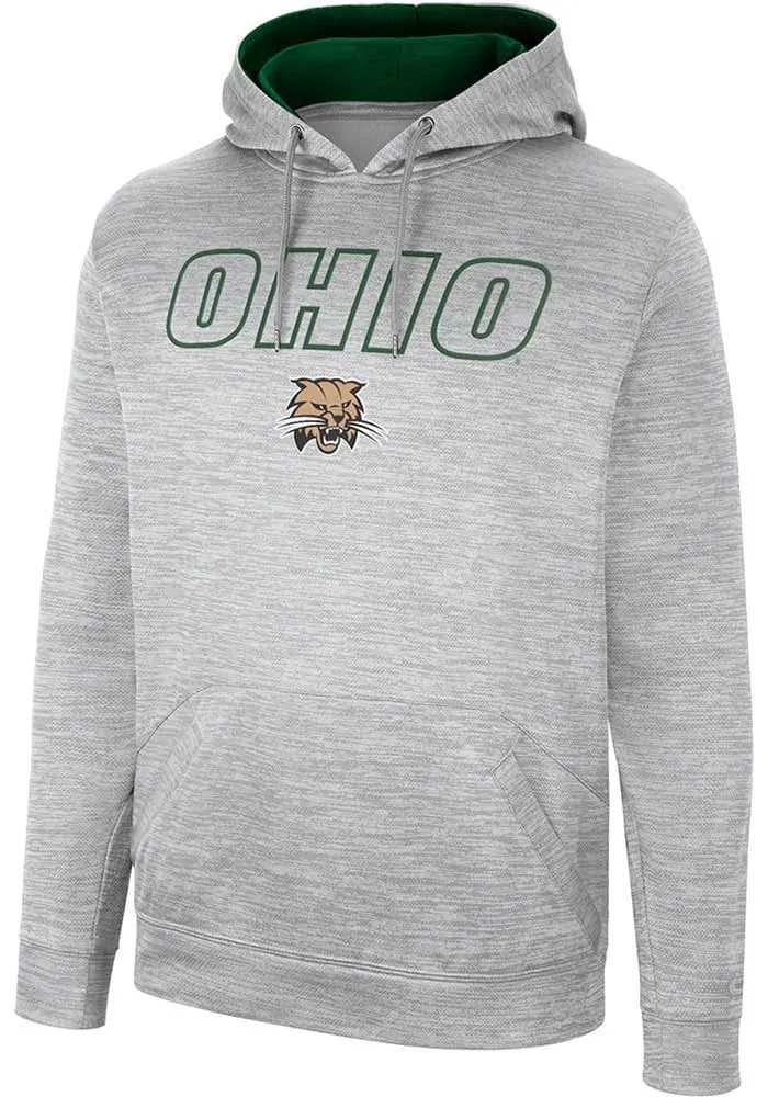 Colosseum Ohio Bobcats Mens Grey Mac Hood