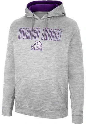 Colosseum TCU Horned Frogs Mens Grey Mac Hood