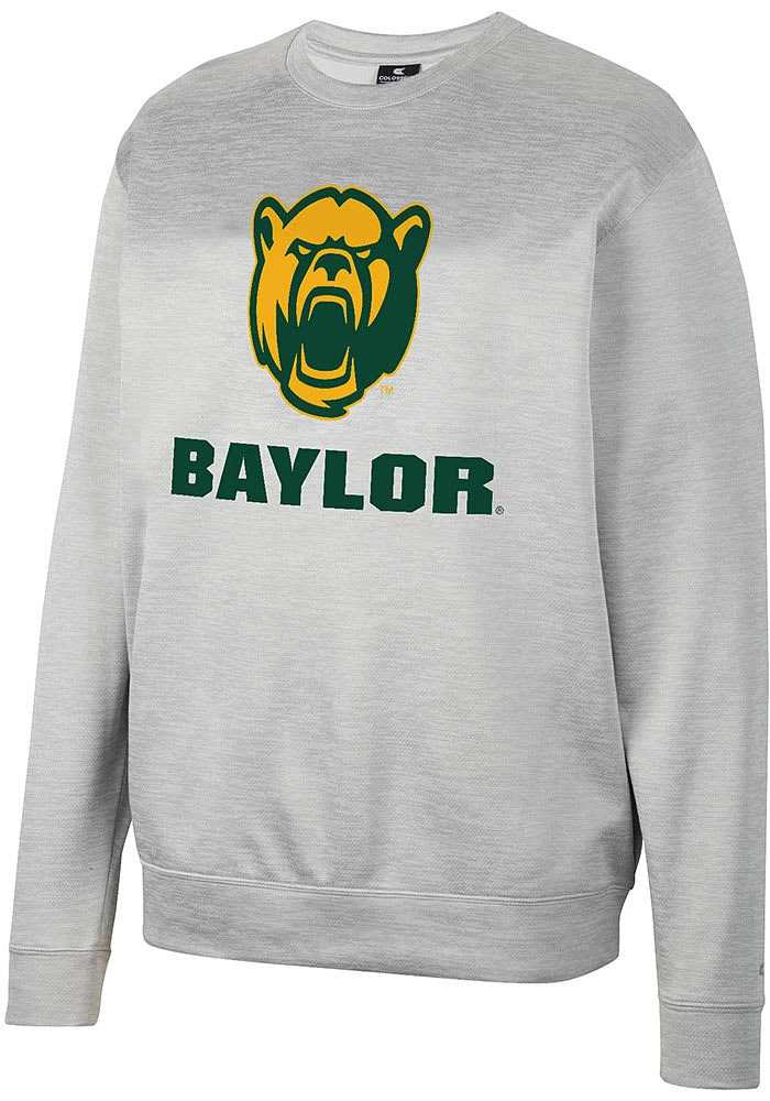 Colosseum Baylor Bears Mens Grey Creed Long Sleeve Sweatshirt