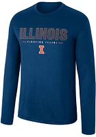 Colosseum Illinois Fighting Illini Navy Blue Messi Long Sleeve T-Shirt