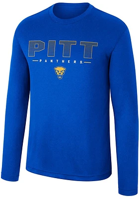 Colosseum Pitt Panthers Blue Messi Long Sleeve T-Shirt