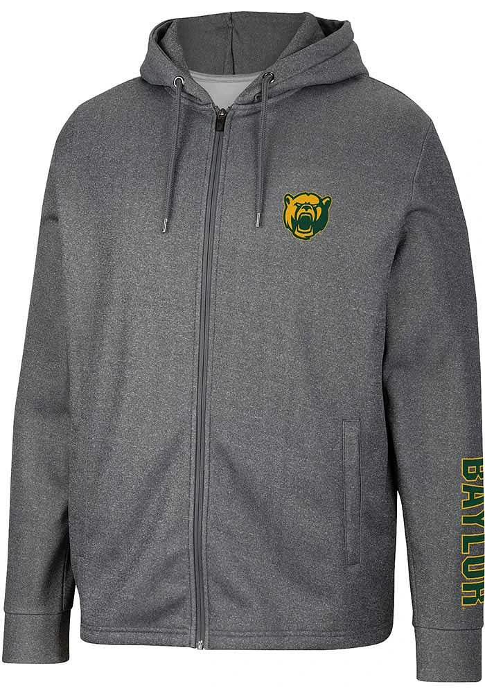 Colosseum Baylor Bears Mens Charcoal Lockett Long Sleeve Zip