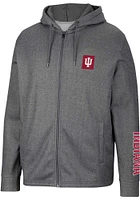 Colosseum Indiana Hoosiers Mens Charcoal Lockett Long Sleeve Zip
