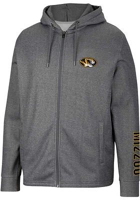 Colosseum Missouri Tigers Mens Charcoal Lockett Long Sleeve Zip