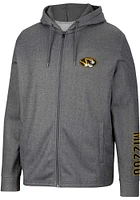 Colosseum Missouri Tigers Mens Charcoal Lockett Long Sleeve Zip