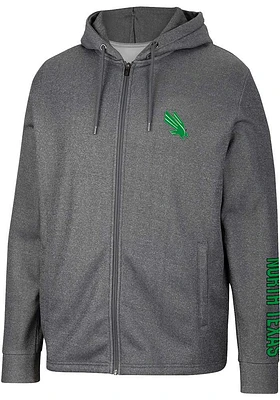 Colosseum North Texas Mean Green Mens Charcoal Lockett Long Sleeve Zip