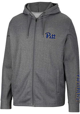 Colosseum Pitt Panthers Mens Charcoal Lockett Long Sleeve Zip