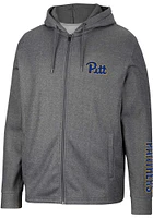 Colosseum Pitt Panthers Mens Charcoal Lockett Long Sleeve Zip