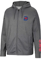 Colosseum SMU Mustangs Mens Charcoal Lockett Long Sleeve Zip