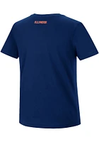 Colosseum Illinois Fighting Illini Navy Blue Hamilton Short Sleeve T Shirt