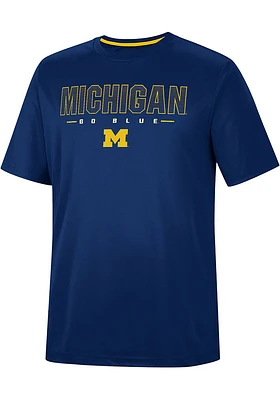Colosseum Michigan Wolverines Blue Hamilton Short Sleeve T Shirt