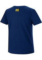 Colosseum Michigan Wolverines Blue Hamilton Short Sleeve T Shirt