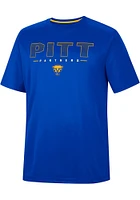 Colosseum Pitt Panthers Blue Hamilton Short Sleeve T Shirt