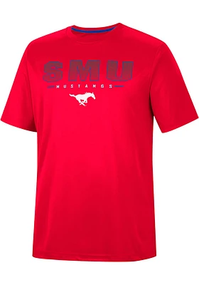 Colosseum SMU Mustangs Red Hamilton Short Sleeve T Shirt