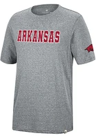 Colosseum Arkansas Razorbacks Grey Crosby Short Sleeve Fashion T Shirt