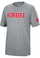 Colosseum Nebraska Cornhuskers Grey Crosby Short Sleeve Fashion T Shirt