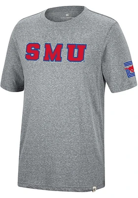 Colosseum SMU Mustangs Grey Crosby Short Sleeve Fashion T Shirt