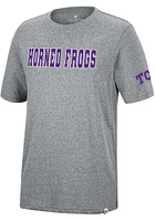 Colosseum TCU Horned Frogs Grey Crosby Short Sleeve Fashion T Shirt