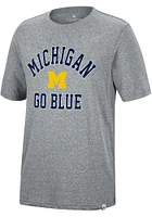 Colosseum Michigan Wolverines Grey Trout Short Sleeve Fashion T Shirt