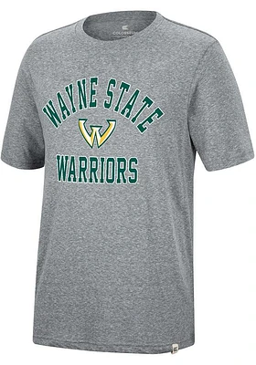 Colosseum Wayne State Warriors Grey Trout Short Sleeve Fashion T Shirt