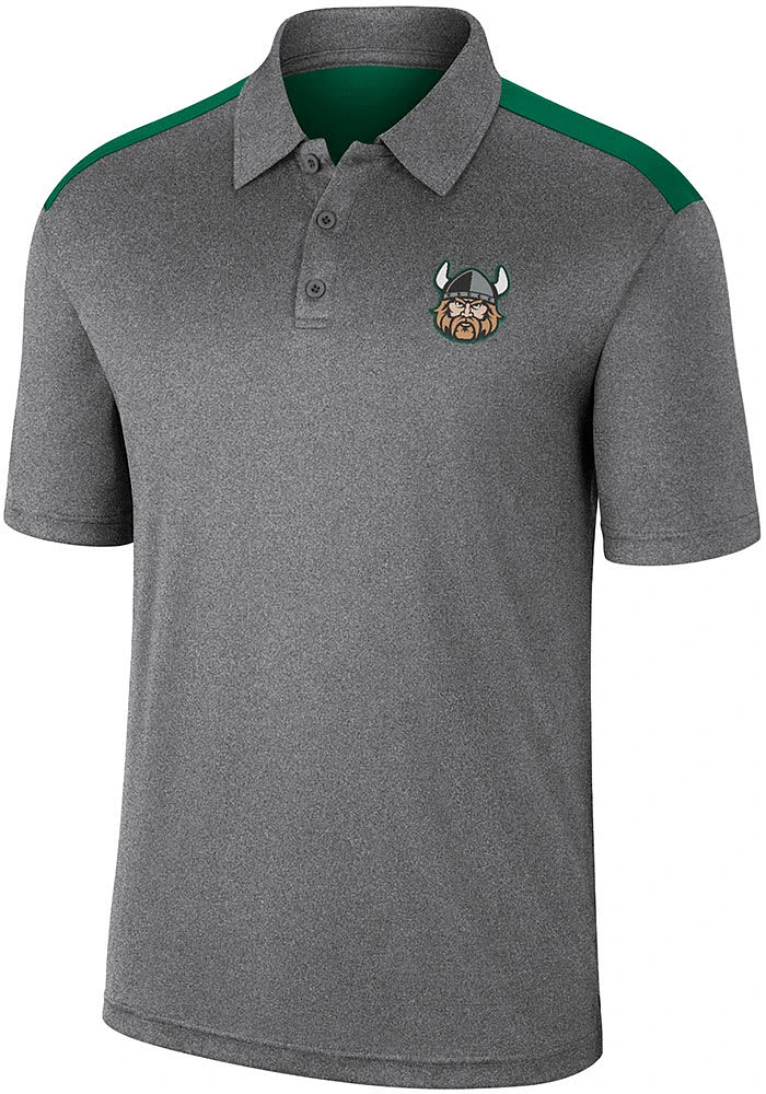 Colosseum Cleveland State Vikings Mens Charcoal Rahm Short Sleeve Polo
