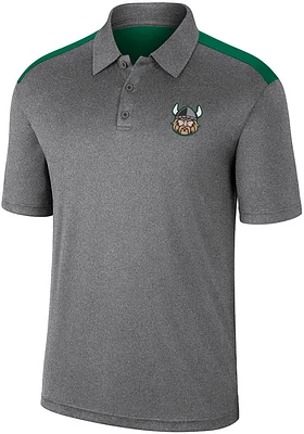 Colosseum Cleveland State Vikings Mens Charcoal Rahm Short Sleeve Polo