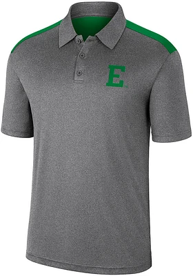 Colosseum Eastern Michigan Eagles Mens Charcoal Rahm Short Sleeve Polo
