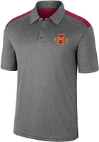 Colosseum Iowa State Cyclones Mens Charcoal Rahm Short Sleeve Polo