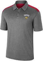 Colosseum IUPUI Jaguars Mens Charcoal Rahm Short Sleeve Polo