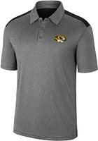 Colosseum Missouri Tigers Mens Charcoal Rahm Short Sleeve Polo