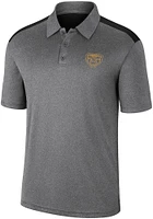 Colosseum Oakland University Golden Grizzlies Mens Charcoal Rahm Short Sleeve Polo