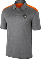 Colosseum Oklahoma State Cowboys Mens Charcoal Rahm Short Sleeve Polo