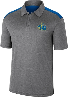 Colosseum UMKC Roos Mens Charcoal Rahm Short Sleeve Polo