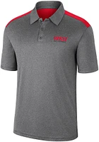 Colosseum Western Kentucky Hilltoppers Mens Charcoal Rahm Short Sleeve Polo