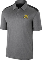 Colosseum Wichita State Shockers Mens Charcoal Rahm Short Sleeve Polo