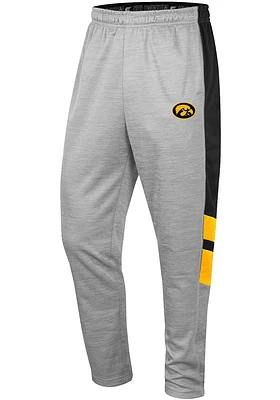 Colosseum Iowa Hawkeyes Mens Grey Bushwood Fleece Pants
