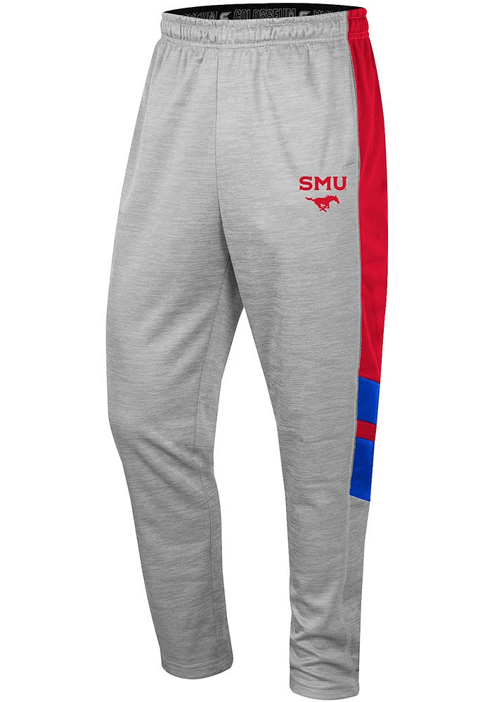 Colosseum SMU Mustangs Mens Grey Bushwood Fleece Pants