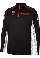 Colosseum Texas Tech Red Raiders Mens OHT American Hero Camo Long Sleeve Qtr Zip Pullover