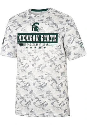 Colosseum Michigan State Spartans Grey OHT Storm Shadow Camo Short Sleeve T Shirt
