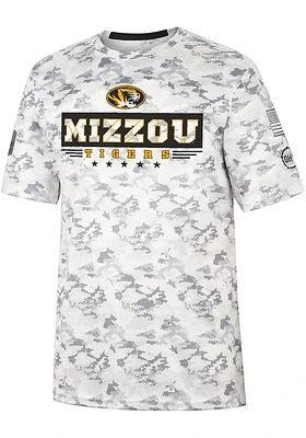 Colosseum Missouri Tigers Grey OHT Storm Shadow Camo Short Sleeve T Shirt