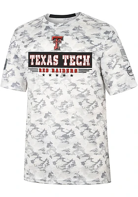 Colosseum Texas Tech Red Raiders Grey OHT Storm Shadow Camo Short Sleeve T Shirt