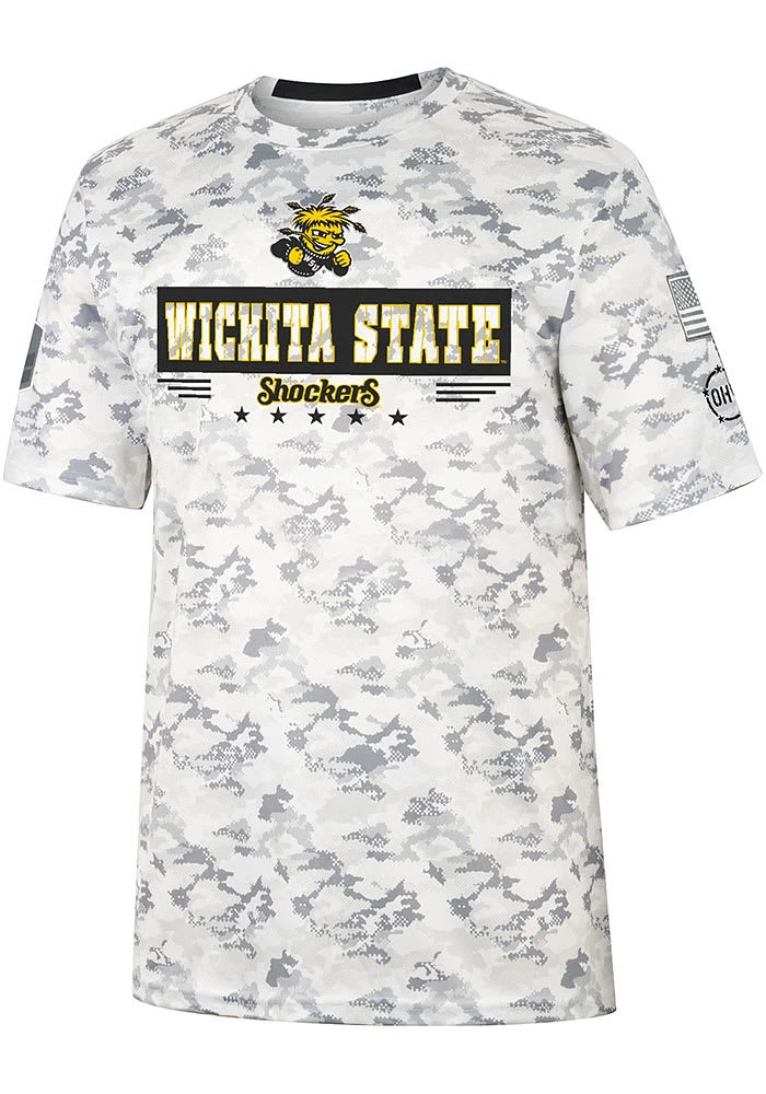 Colosseum Wichita State Shockers Grey OHT Storm Shadow Camo Short Sleeve T Shirt