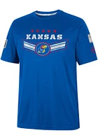 Colosseum Kansas Jayhawks Blue OHT Free Fall Hatch Camo Short Sleeve T Shirt