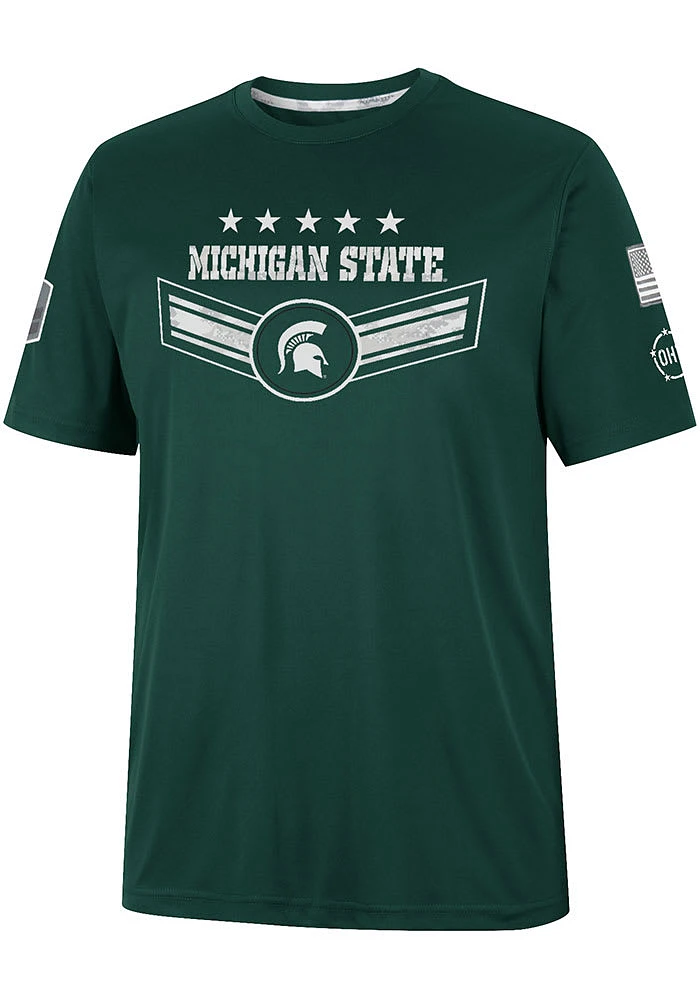 Colosseum Michigan State Spartans Green OHT Free Fall Hatch Camo Short Sleeve T Shirt