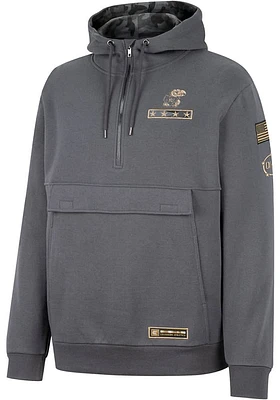 Colosseum Kansas Jayhawks Mens Charcoal OHT Ghost Rider Light Weight Jacket