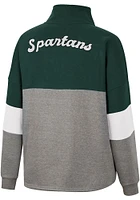 Colosseum Michigan State Spartans Womens Green Magazine Oversized Qtr Zip