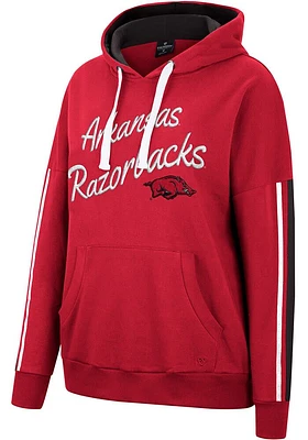 Colosseum Arkansas Razorbacks Womens Cardinal Serena Hooded Sweatshirt