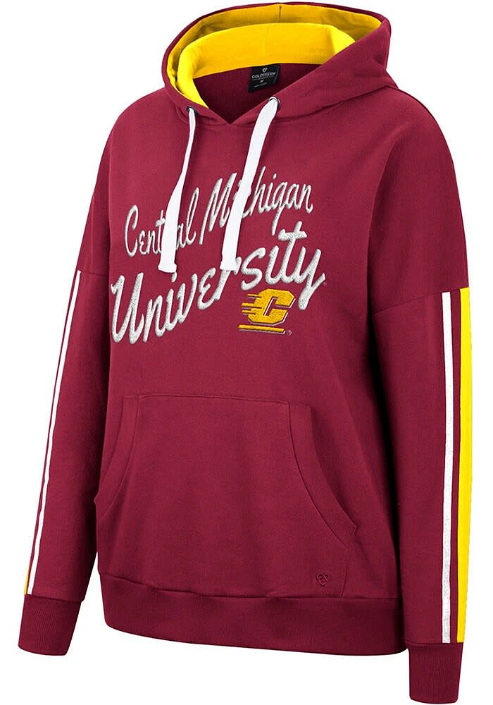 Colosseum Central Michigan Chippewas Womens Maroon Serena Hooded Sweatshirt