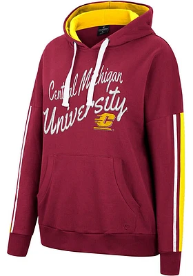 Colosseum Central Michigan Chippewas Womens Maroon Serena Hooded Sweatshirt