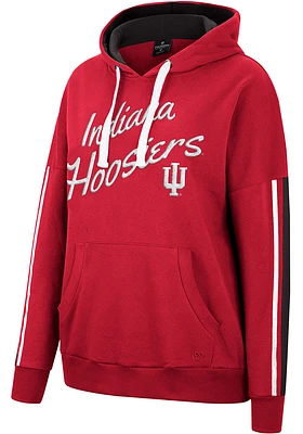 Colosseum Indiana Hoosiers Womens Cardinal Serena Hooded Sweatshirt